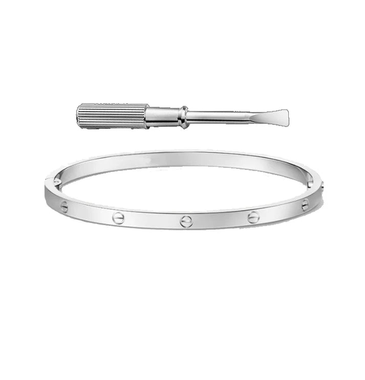LOVE Bangle with no stone - Thin
