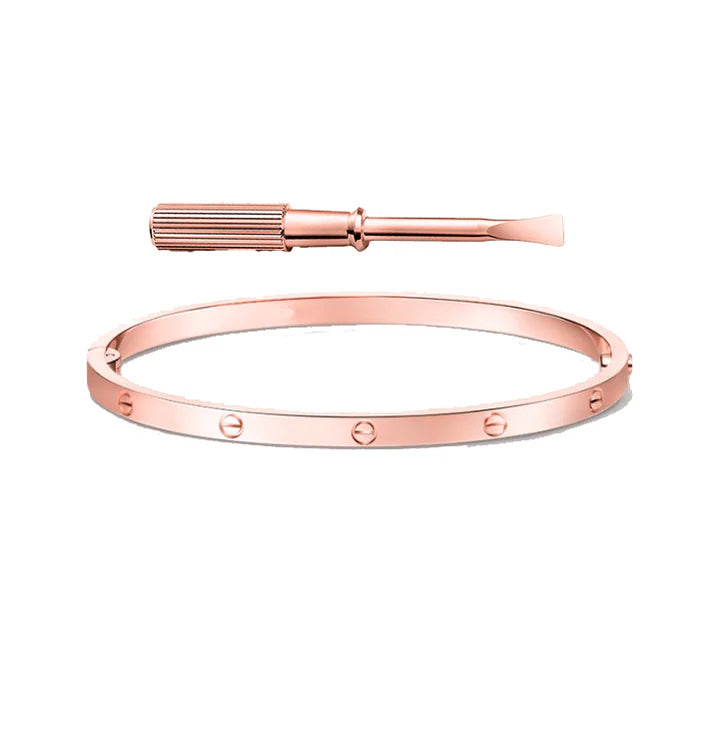 LOVE Bangle with no stone - Thin