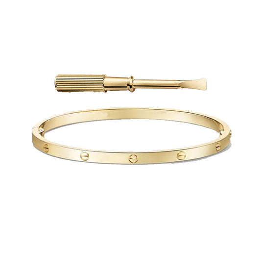LOVE Bangle with no stone - Thin